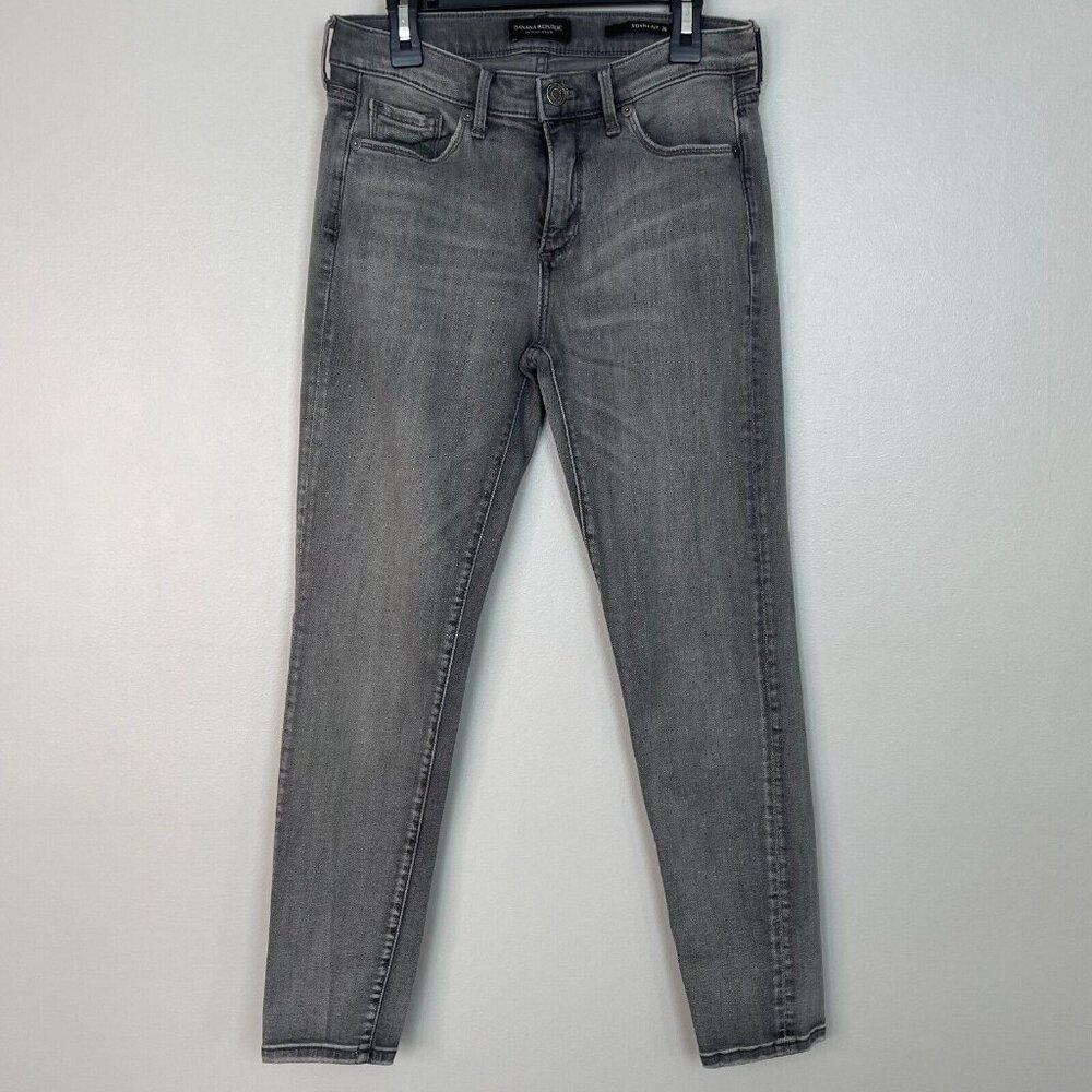 Banana Republic Skinny Jeans 26 Gray Mid-Rise Stretch Women's